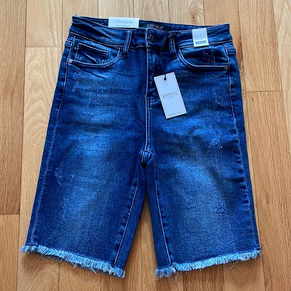 Judy Blue Full Size High Waist Washed Denim Shorts main image 1